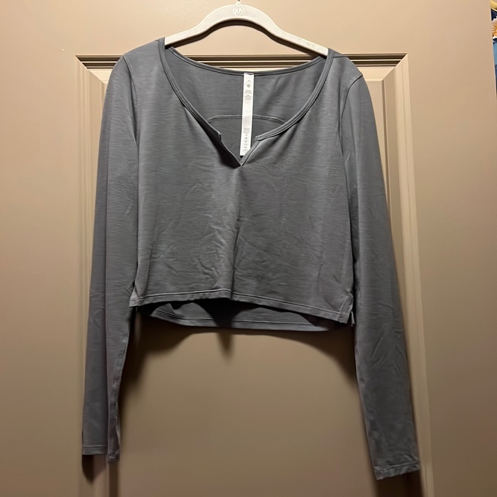 Lululemon Cropped Waffle Long Sleeve